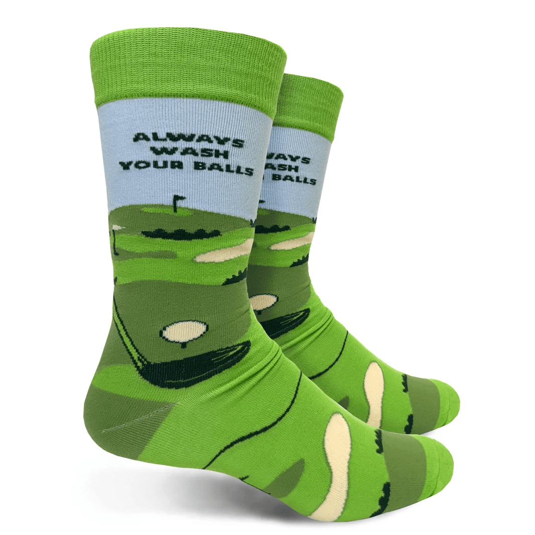 Always Wash Your Balls Mens Crew Socks
