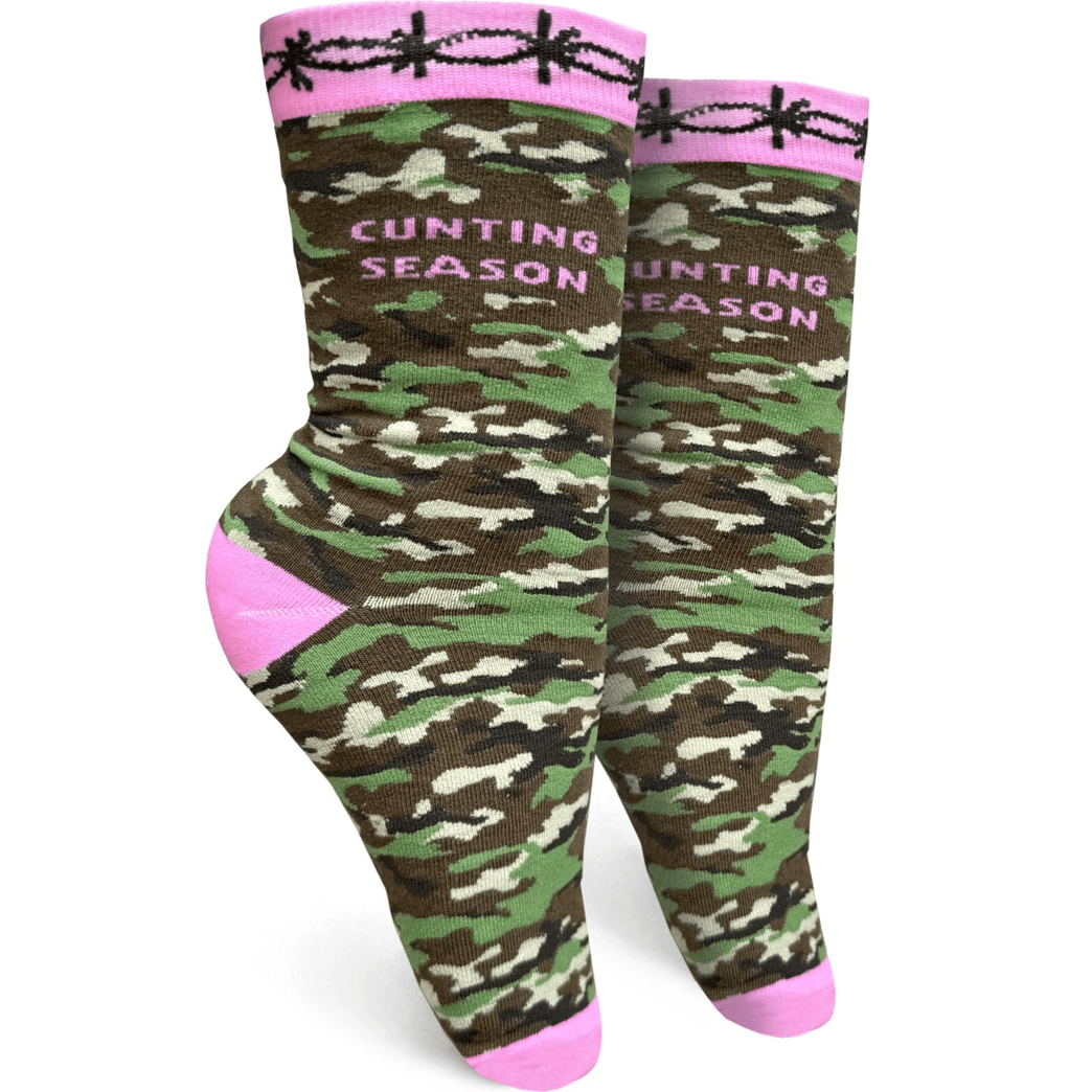 Cunting Season Womens Crew Socks