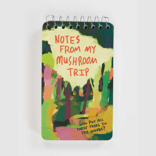 Notes From My Mushroom Trip 3x5 Spiral Notebook