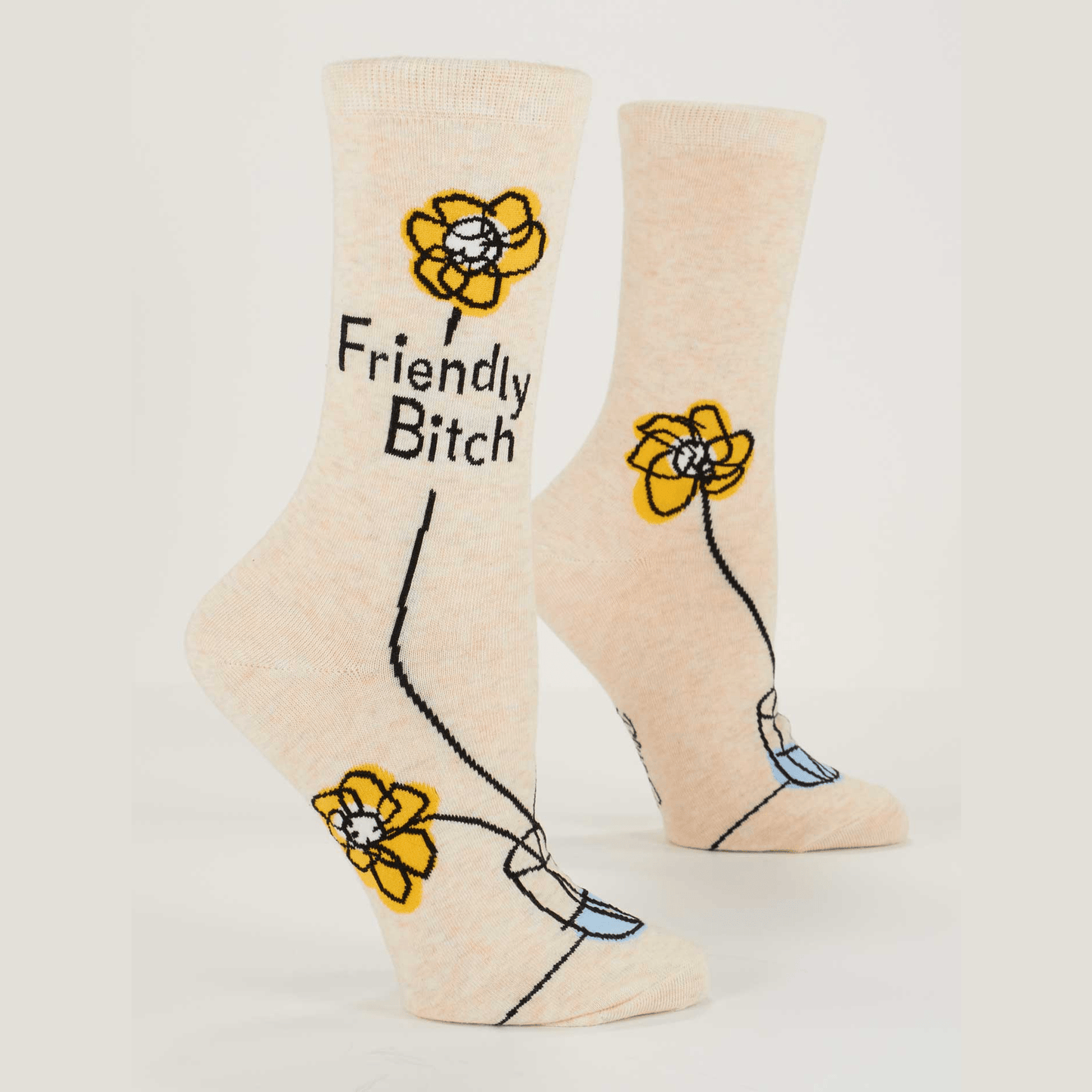 Friendly Bitch Women's Crew Socks - The Feral Market