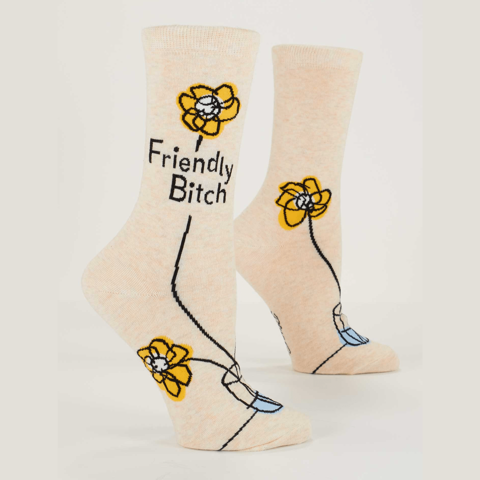 Friendly Bitch Women's Crew Socks - The Feral Market