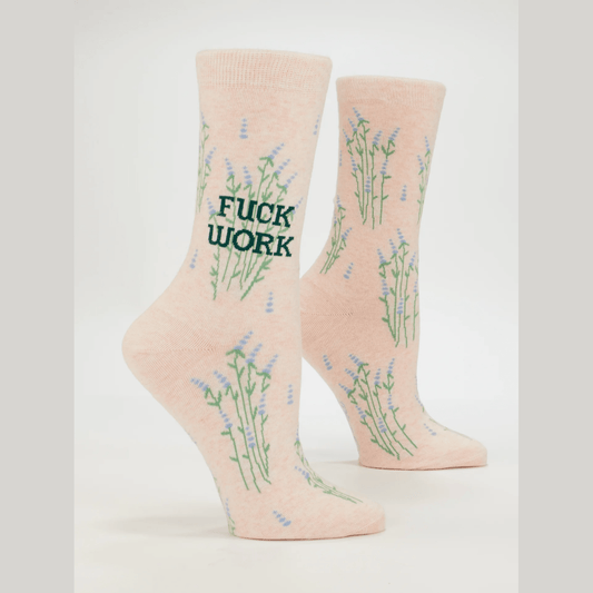 Fuck Work Women's Crew Socks - The Feral Market