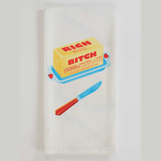 Rich Bitch Dish Towel - The Feral Market