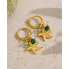 Sea Star Charm Huggie Earrings
