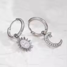 Sun and Moon Huggie Earrings - The Feral Market