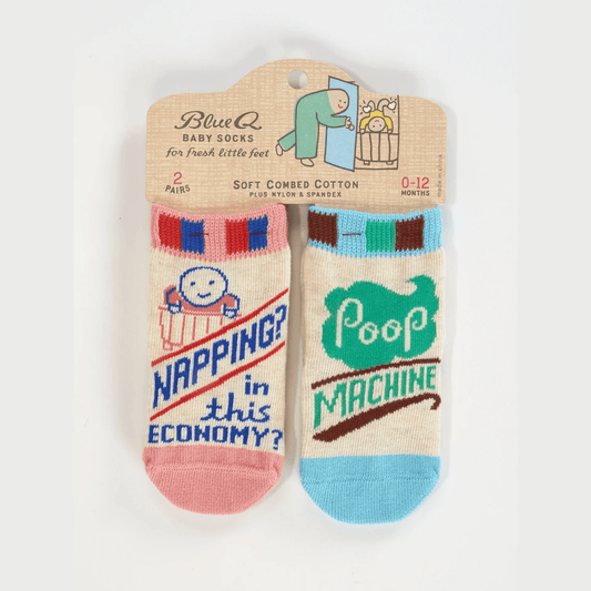 Napping? In This Economy?/Poop Machine Baby Socks