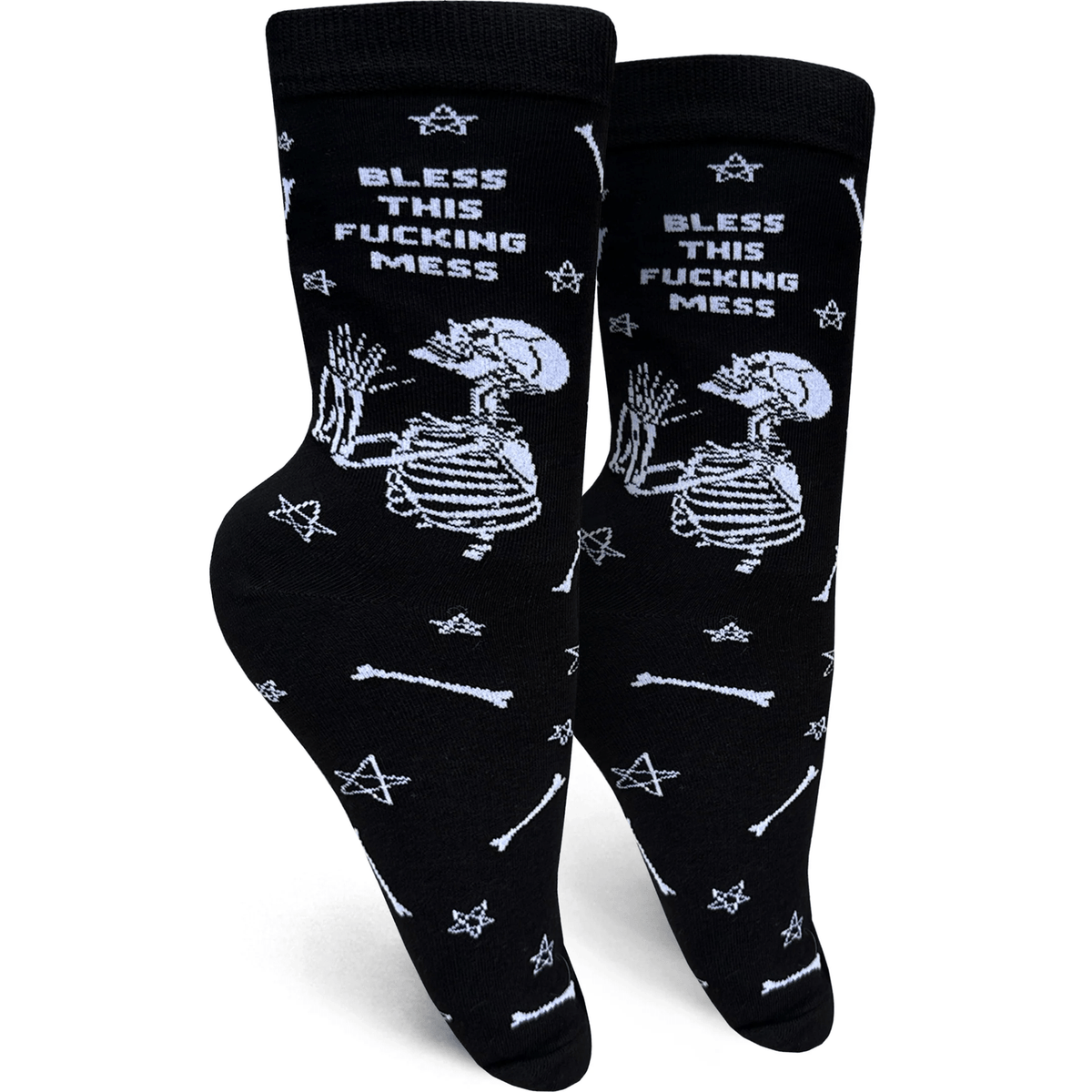 Bless This Fucking Mess Womens Crew Socks