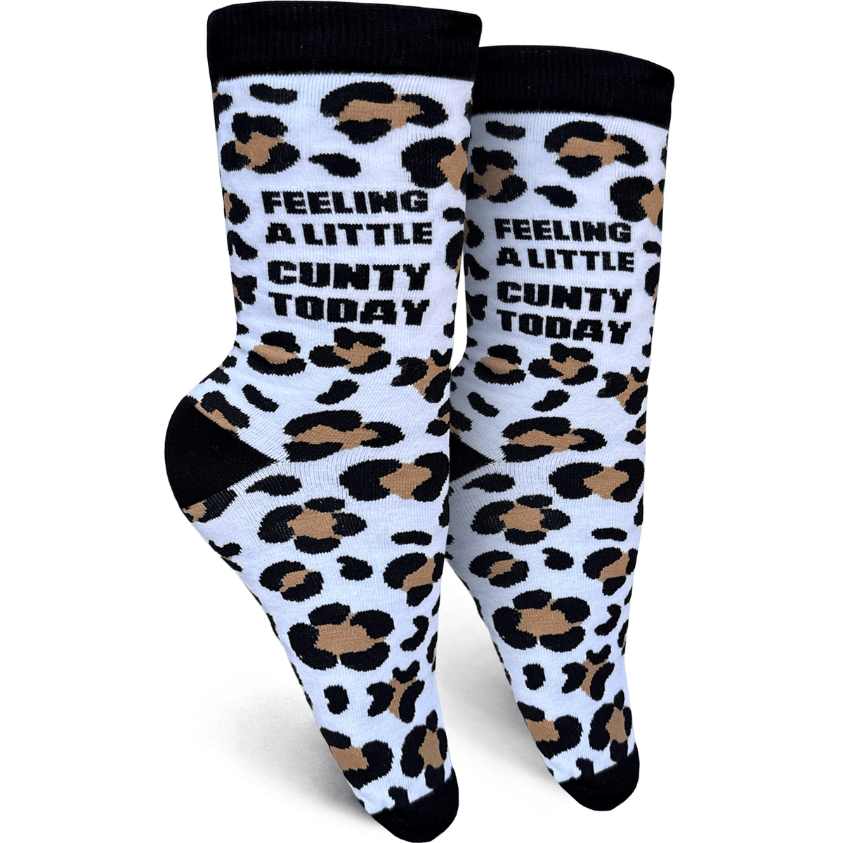 Feeling A Little Cunty Today White Womens Crew Socks