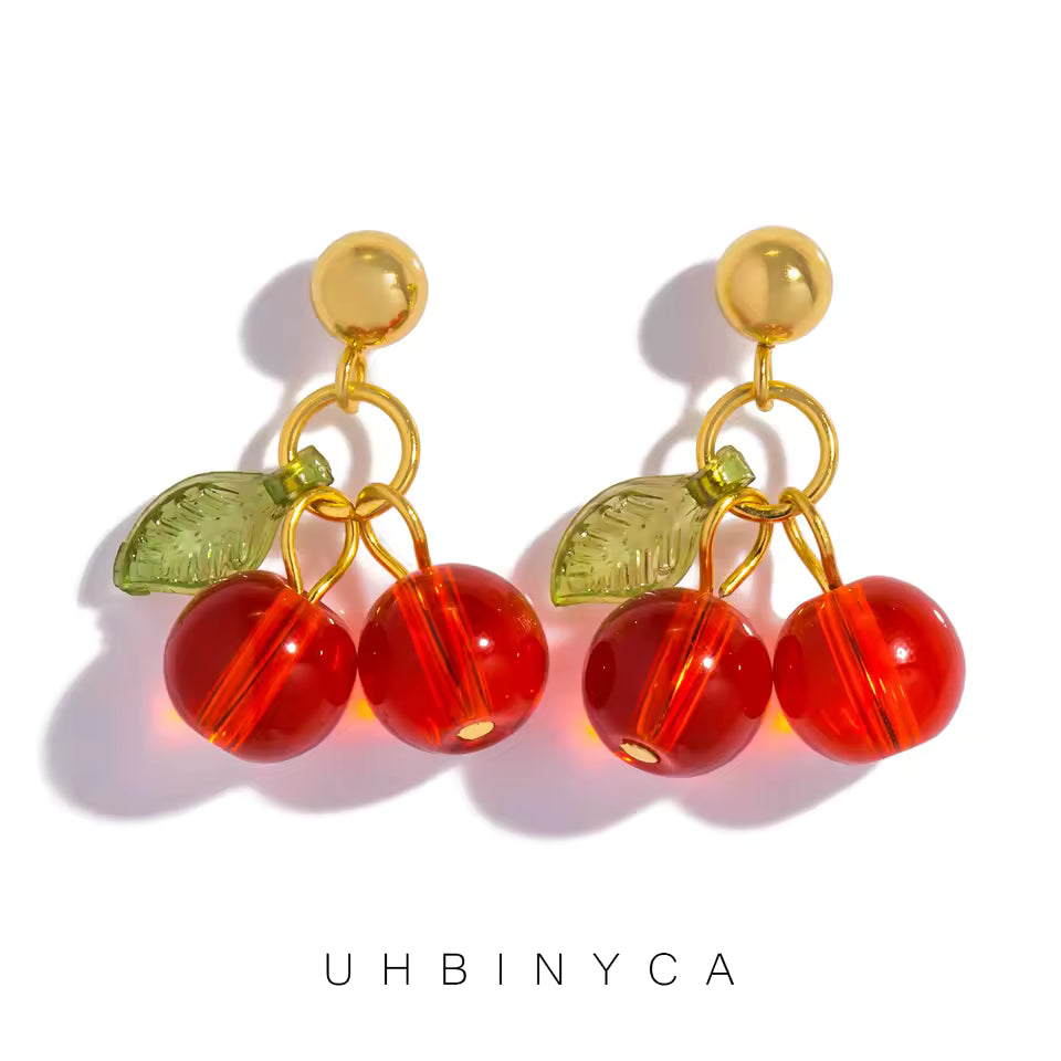Cherry Drop Earrings - The Feral Market