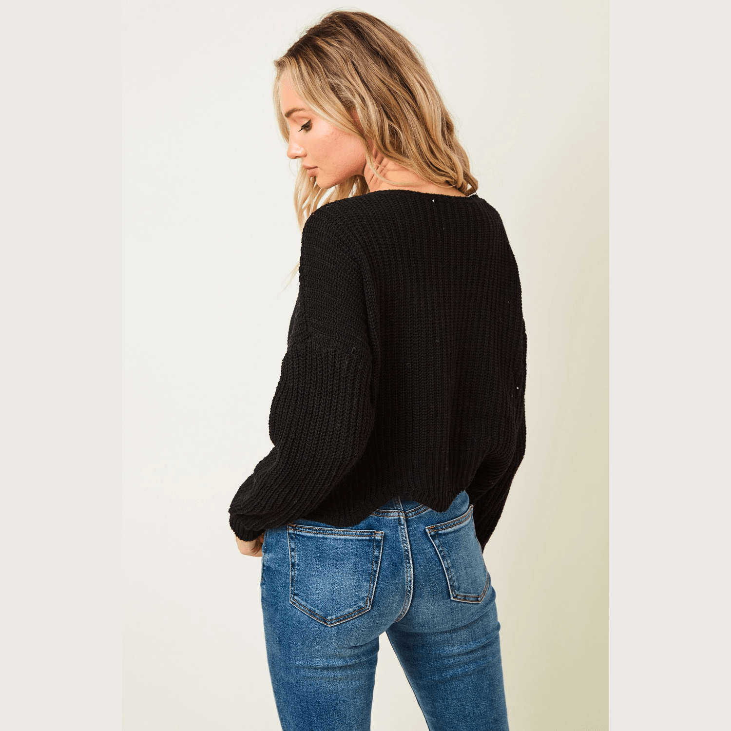 Long Sleeve Sweater Cardigan With Button - The Feral Market