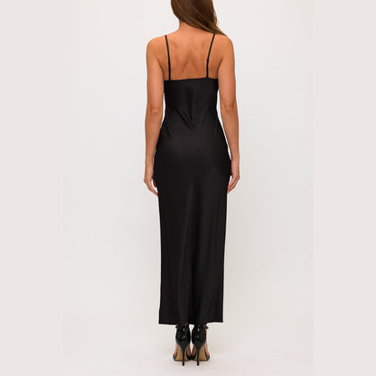 Cowl Neck Slip Maxi Dress