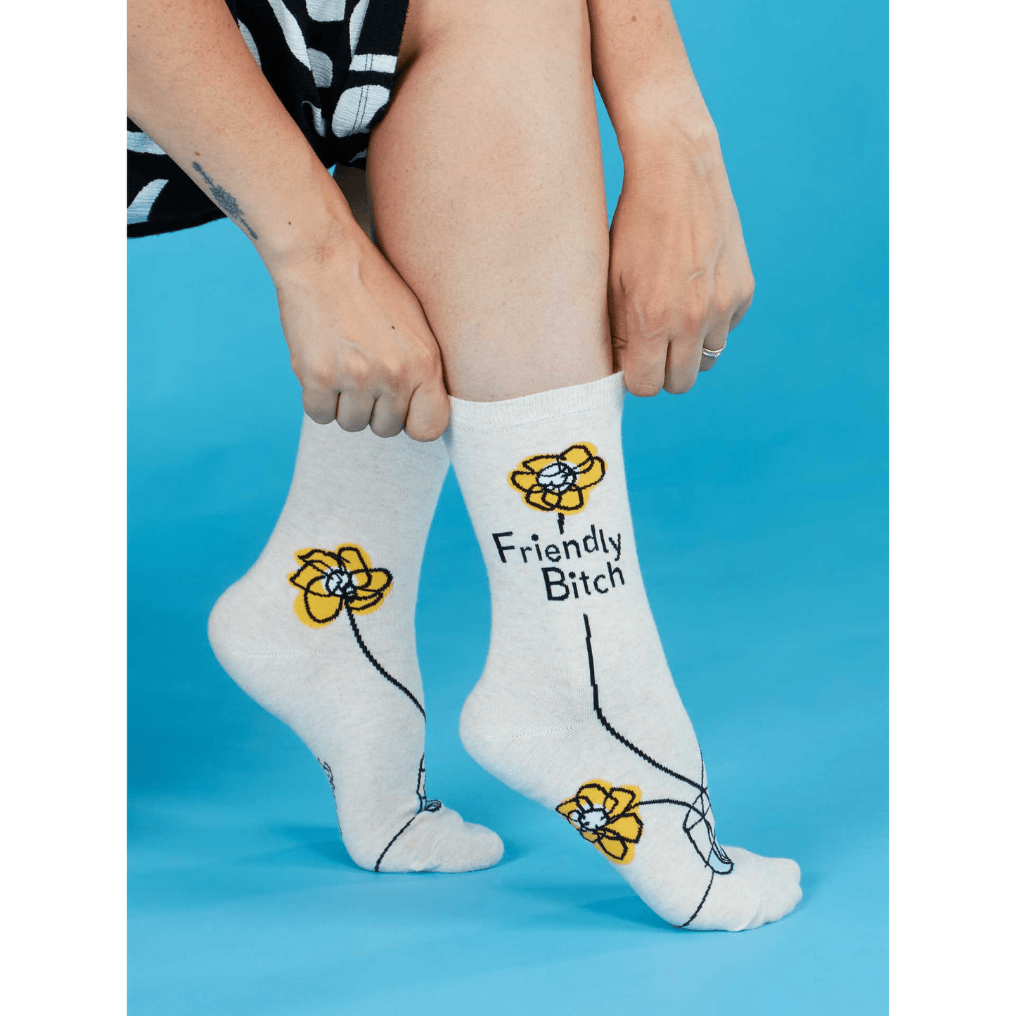 Friendly Bitch Women's Crew Socks - The Feral Market