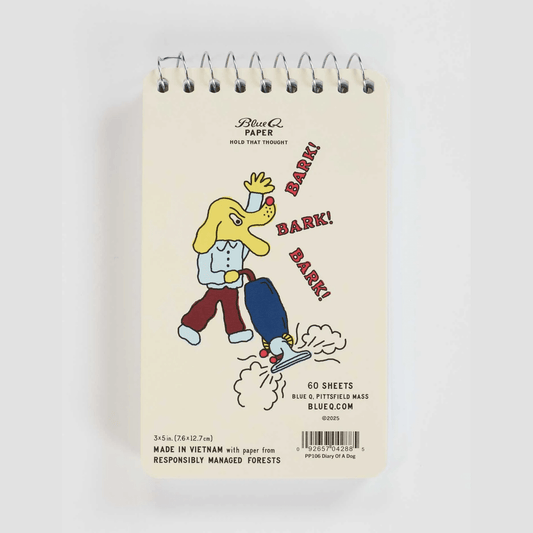 Diary Of A dog. Licked Some Faces, Sniffed A Bush, Barked At A Vacuum 3x5 Spiral Notebook - The Feral Market