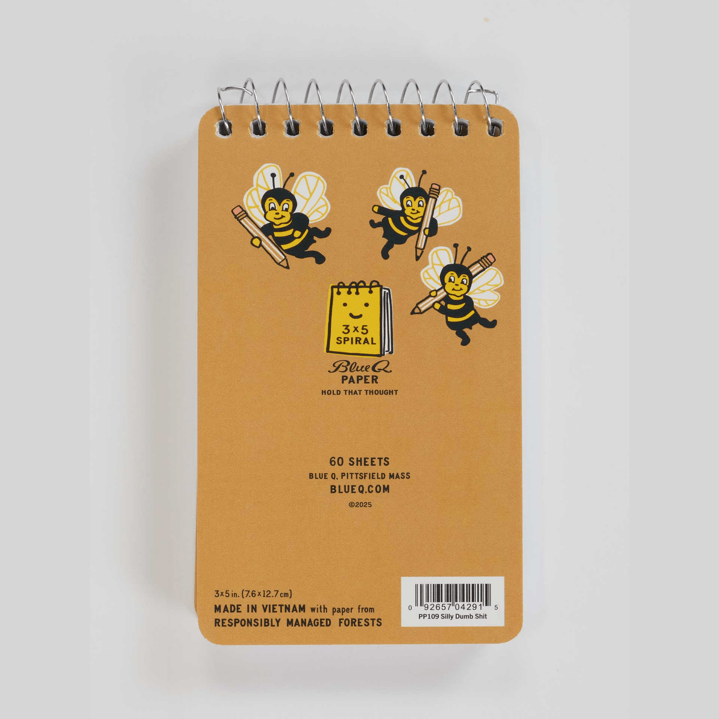 Silly Dumb Shit 3x5 Spiral Notebook