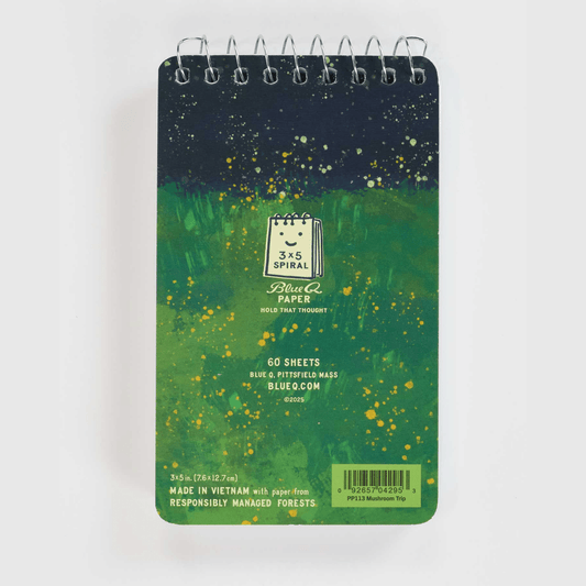 Notes From My Mushroom Trip 3x5 Spiral Notebook