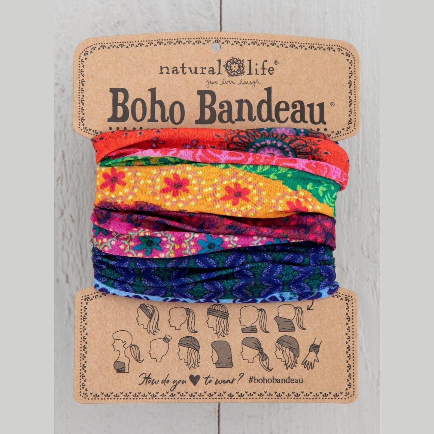 Full Boho Bandeau® Headband - Multi Stripe × 4