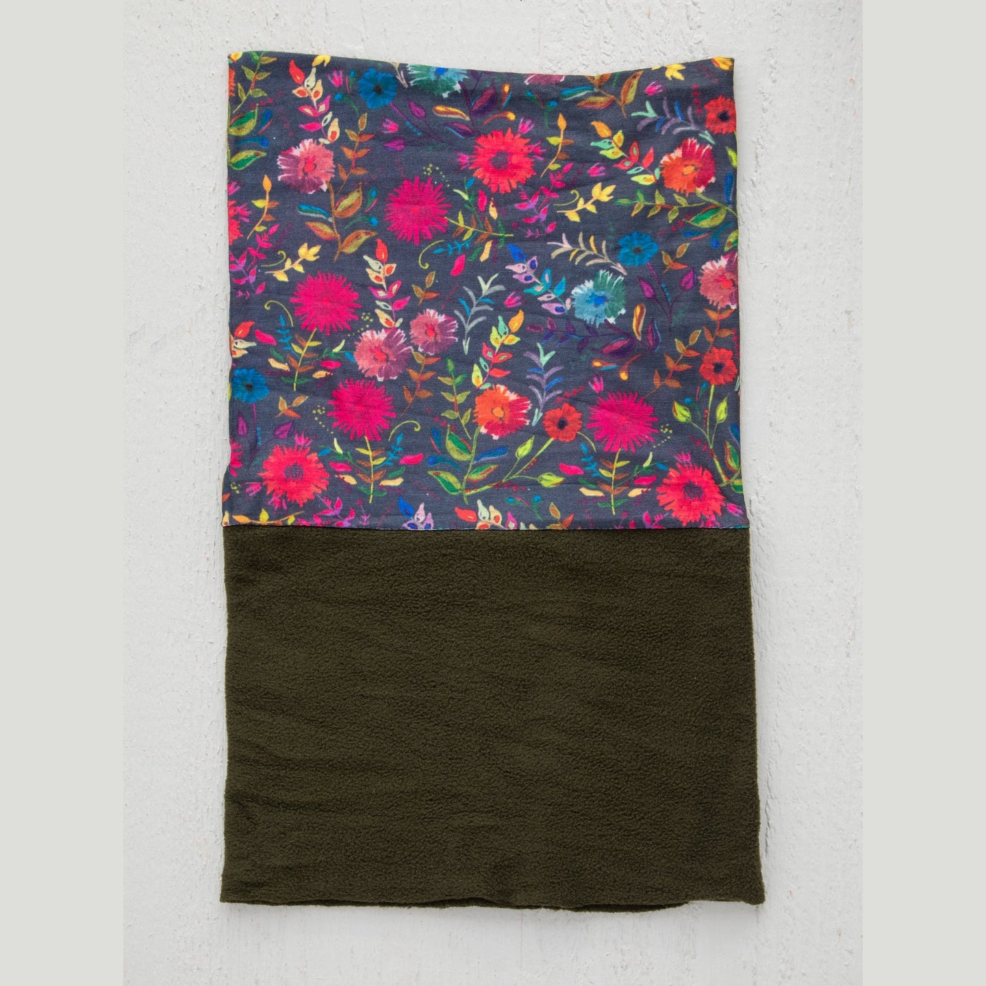 Fleece Boho Bandeau® Headband - Navy Wildflower