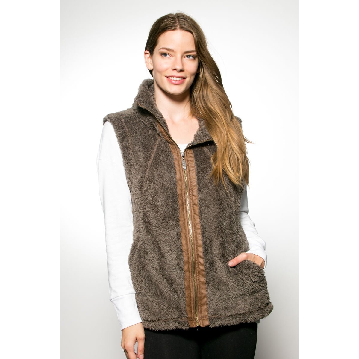 Fluffy Hooded Vest