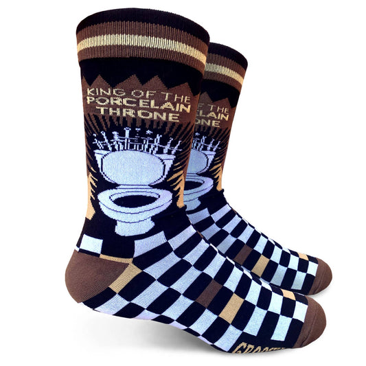 King Of The Porcelain Throne Mens Crew Socks - The Feral Market