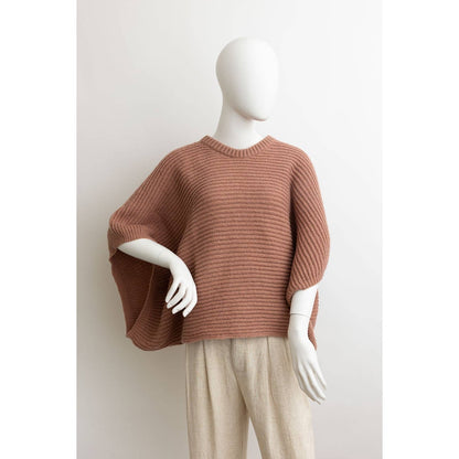 Urban Chic Ribbed Knit Sleeve Poncho