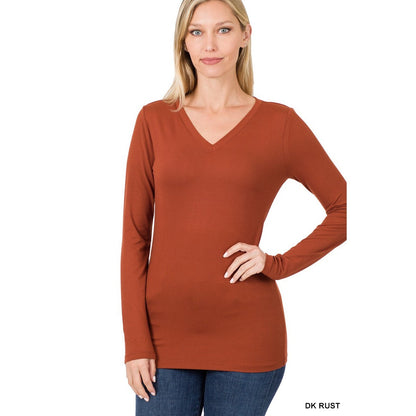 Microfiber Long Sleeve V-Neck