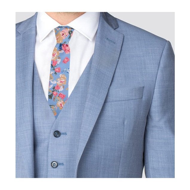 Men's Floral Skinny Necktie