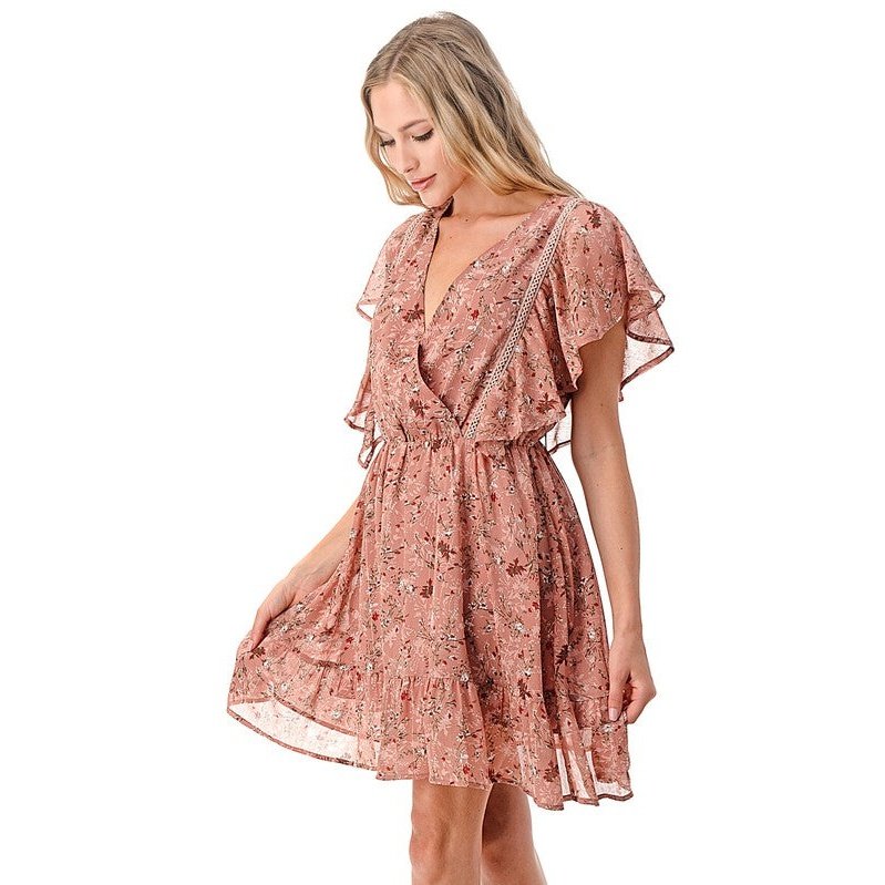 Rosey Pink Ruffle Dress