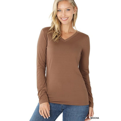 Microfiber Long Sleeve V-Neck