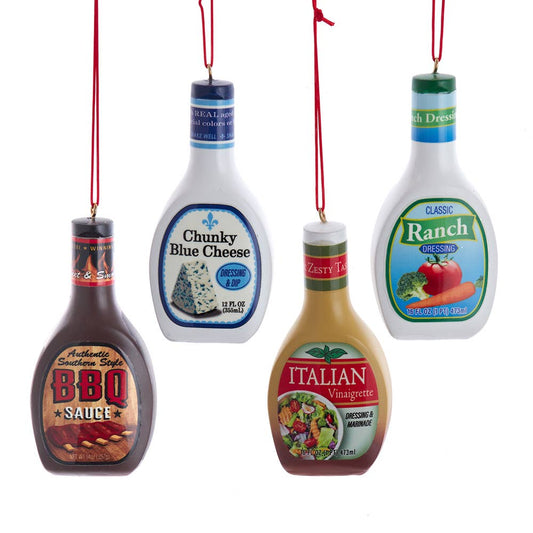 3.75"RESIN CONDIMENT BOTTLE ORNAMENT 4/A