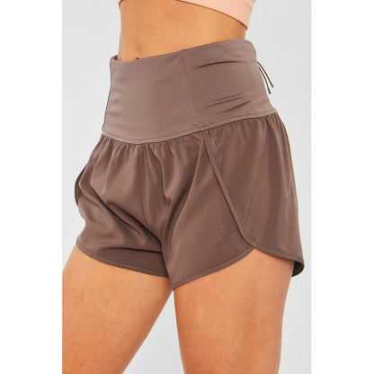 Woven Solid Back Pocket Shorts