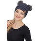 Cable Knit Double Pom Beanie