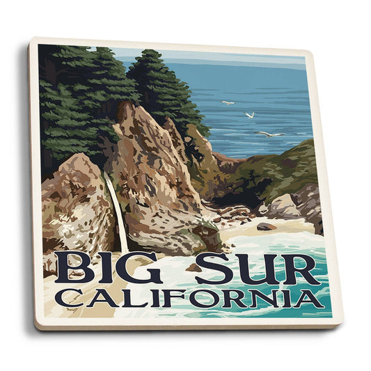 Big Sur California - McWay Falls Ceramic Coasters