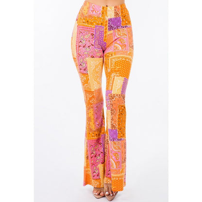 Patchwork Flare Pants