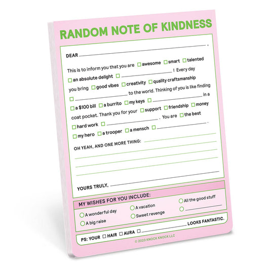 Random Note of Kindness Nifty Note Pad (Pastel Version)