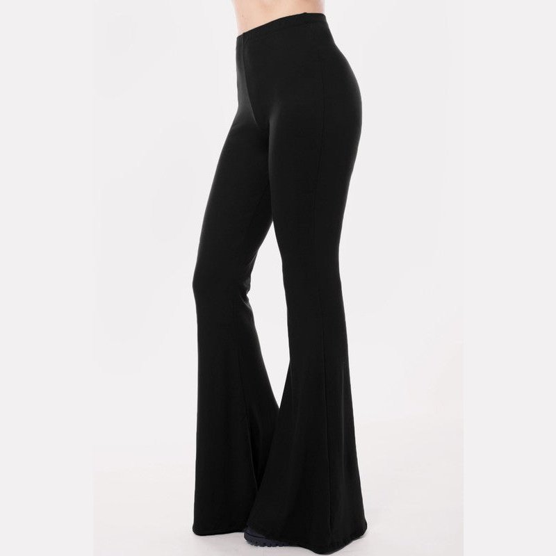 Solid Stretch Flare Pants