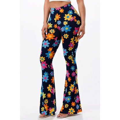 Rainbow Daisy Flare Pants