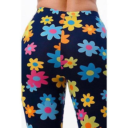 Rainbow Daisy Flare Pants