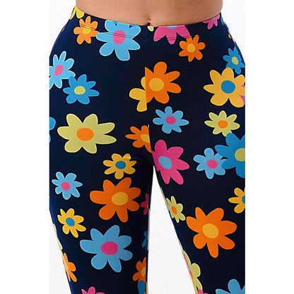 Rainbow Daisy Flare Pants