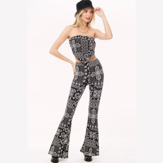 Big Paisley Flare Pants