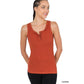 Ribbed Button Tank Top
