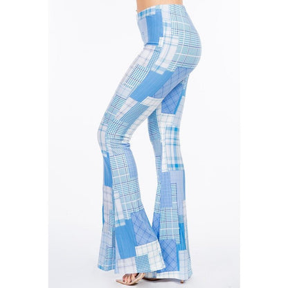 Plaid Patchwork Pants *Blue*