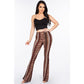 Red Clay Filigree Flare Pants