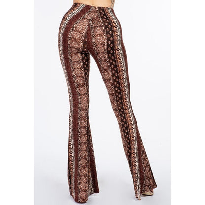 Red Clay Filigree Flare Pants