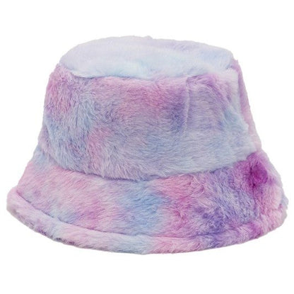 Tie Dye Furry Bucket Hat