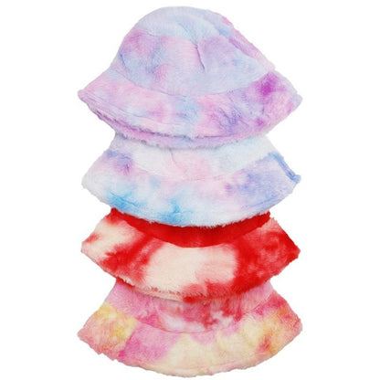 Tie Dye Furry Bucket Hat