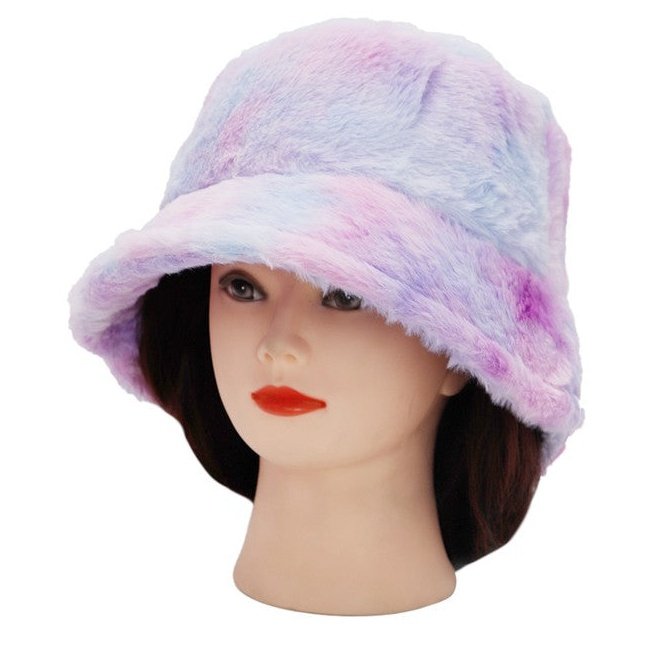 Tie Dye Furry Bucket Hat