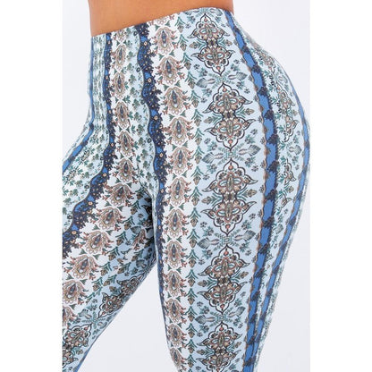 Sky Filigree Flare Pants