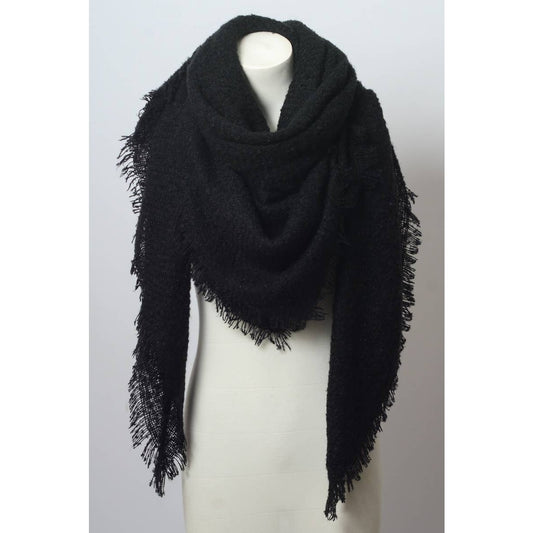 Solid Marl Woven Blanket Scarf