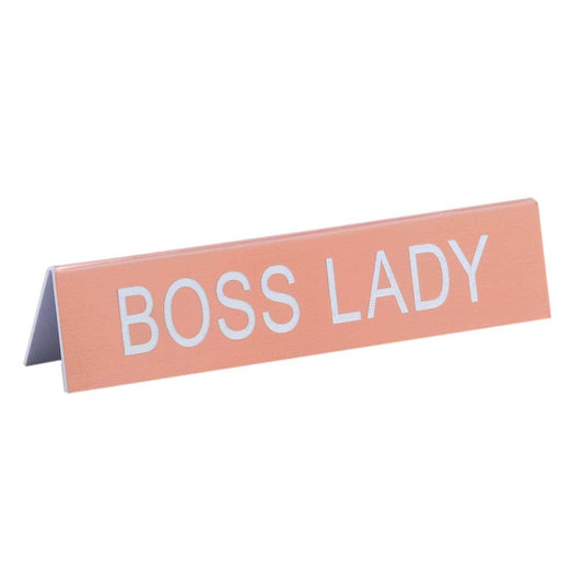 Boss Lady 5¾" × 1¼" Desk Sign