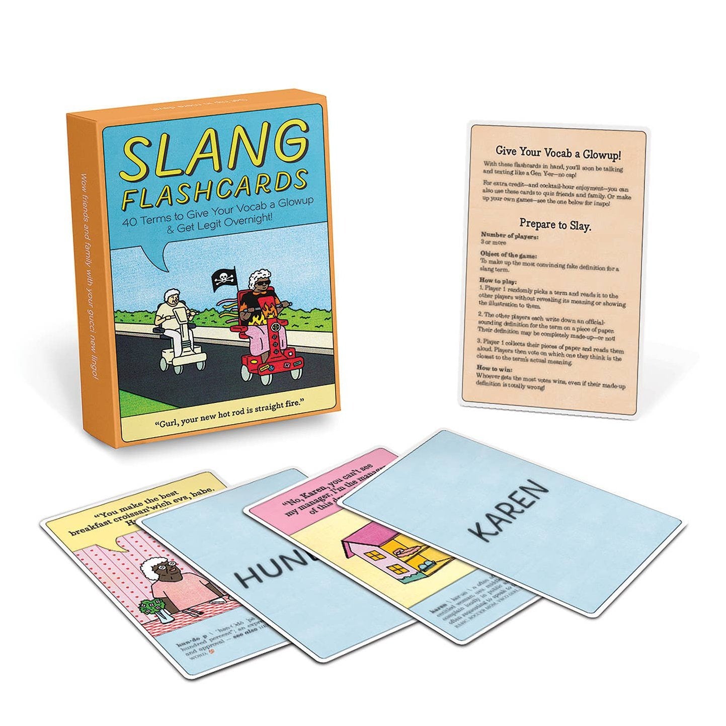Slang Flashcards Deck, 50 Cards (2021 Edition)